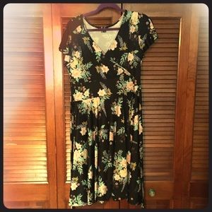 Hell Bunny floral waist tie dress